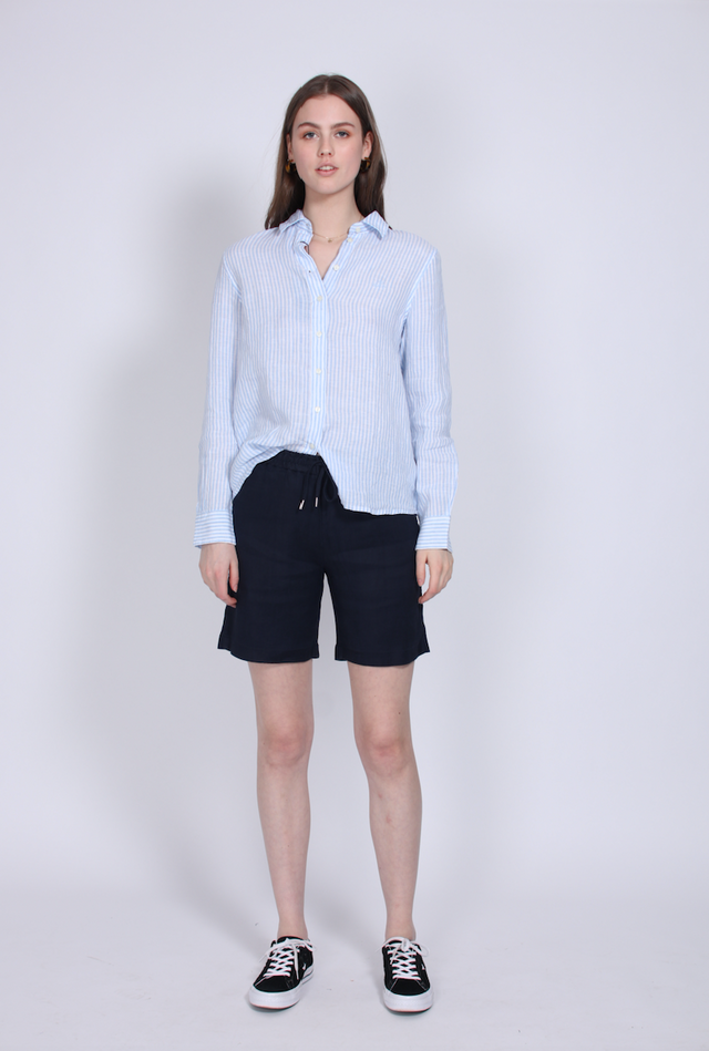 Summer Linen Shorts - Marine - GANT - Bukser & Shorts - VILLOID.no
