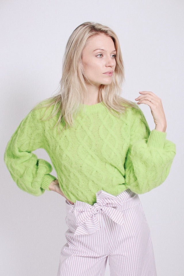 Kaylee Knit - Lime Green - MAUD - Gensere - VILLOID.no
