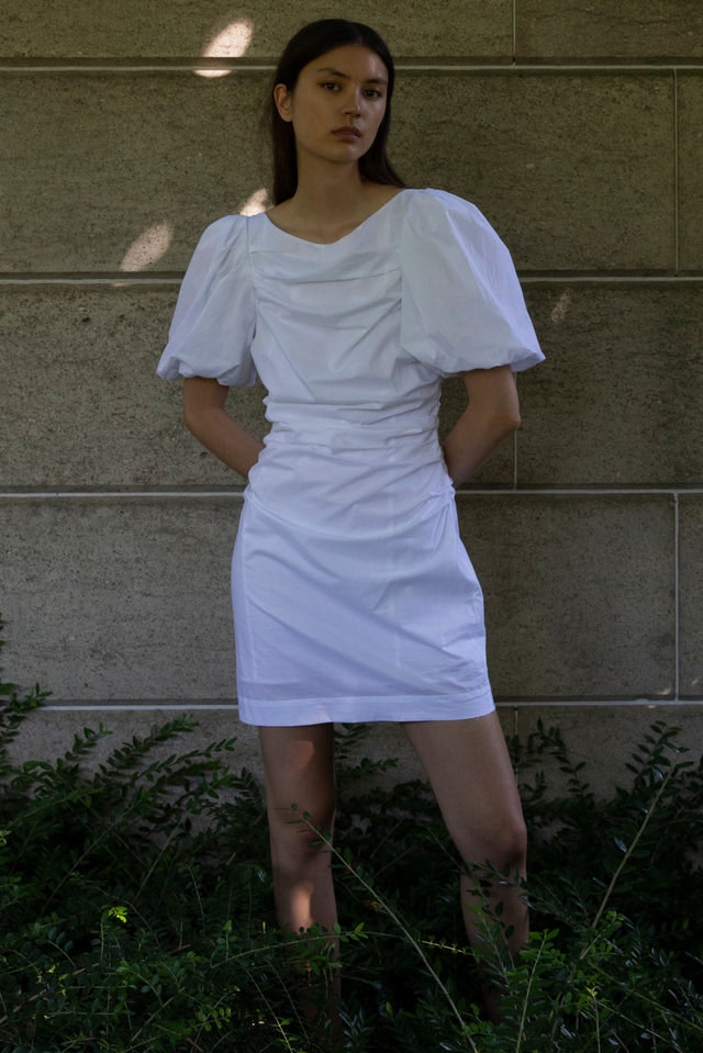 Sandra Puff Dress - Cream