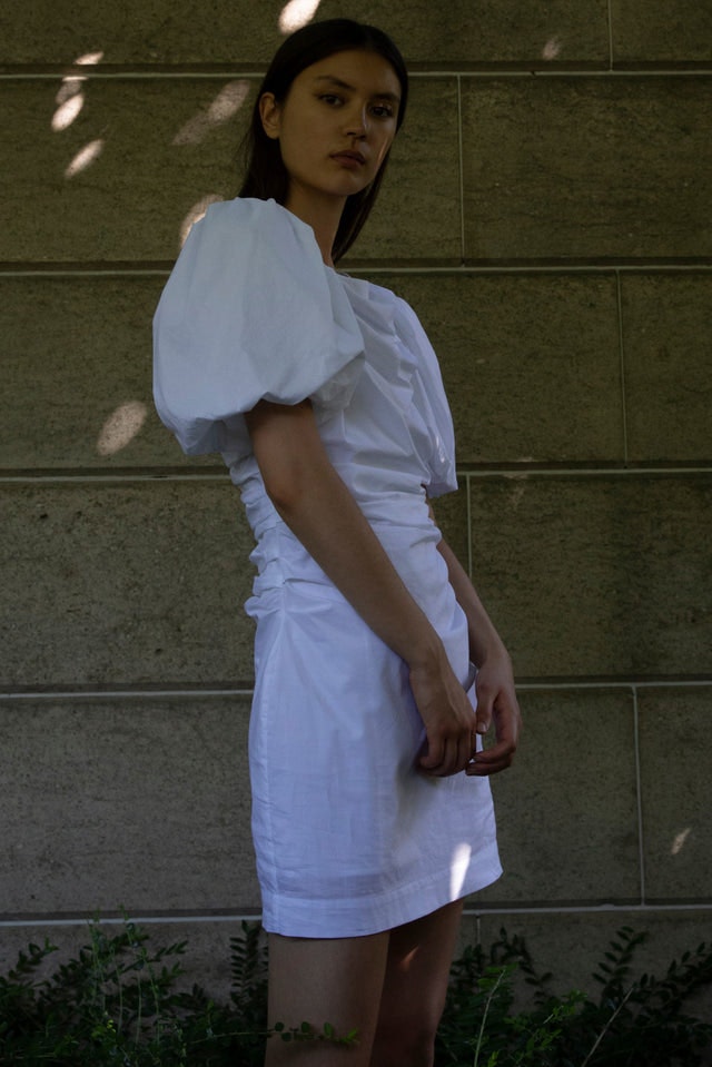Sandra Puff Dress - Cream