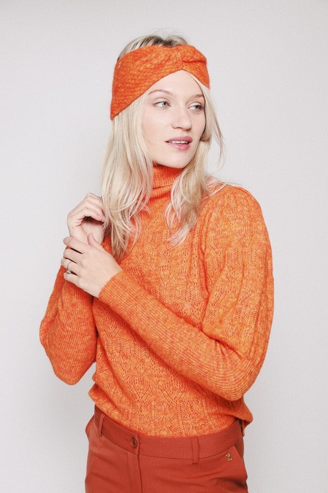 Pointelle Turtleneck - Firecracker - MAUD - Gensere - VILLOID.no