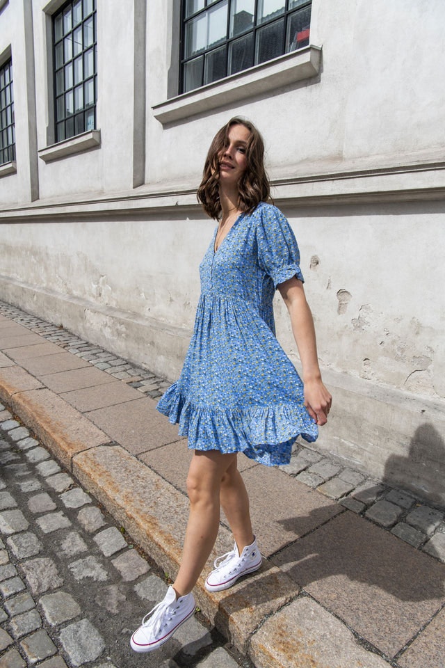 Mayla Dress - Blue Botanic