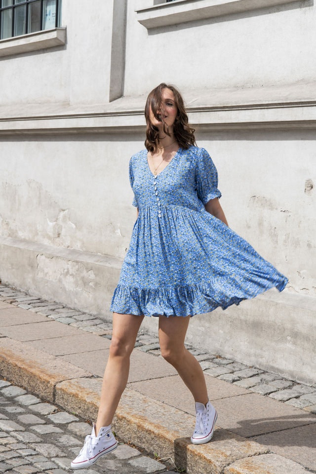 Mayla Dress - Blue Botanic