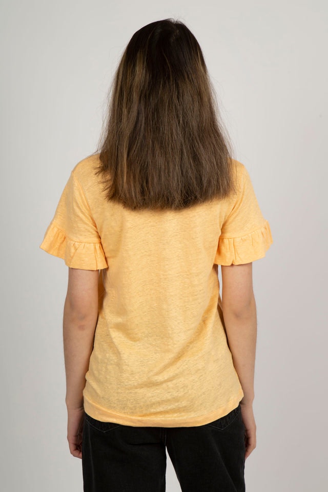 Lara Linen Tee - Orange