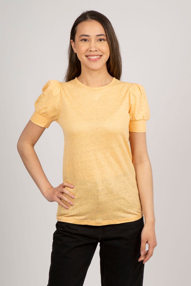 Madeleine Linen Tee - Orange