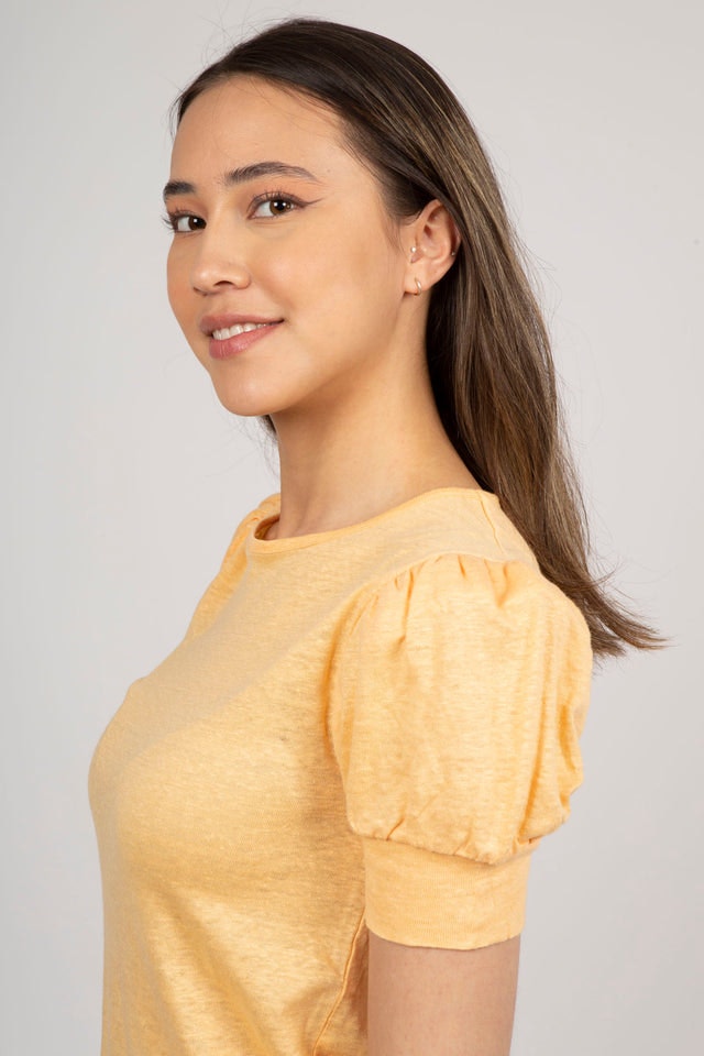 Madeleine Linen Tee - Orange