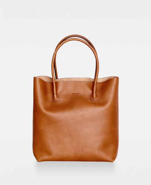 Elsa Plain Tote - Cognac