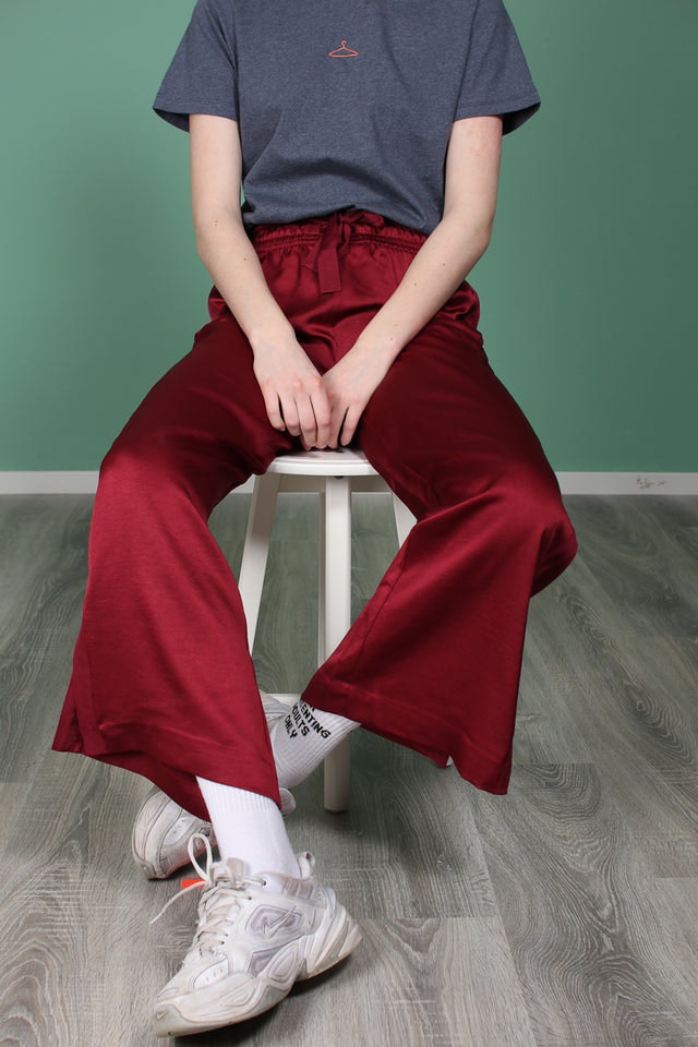Yva Trousers - Cabernet - Second Female - Bukser & Shorts - VILLOID.no