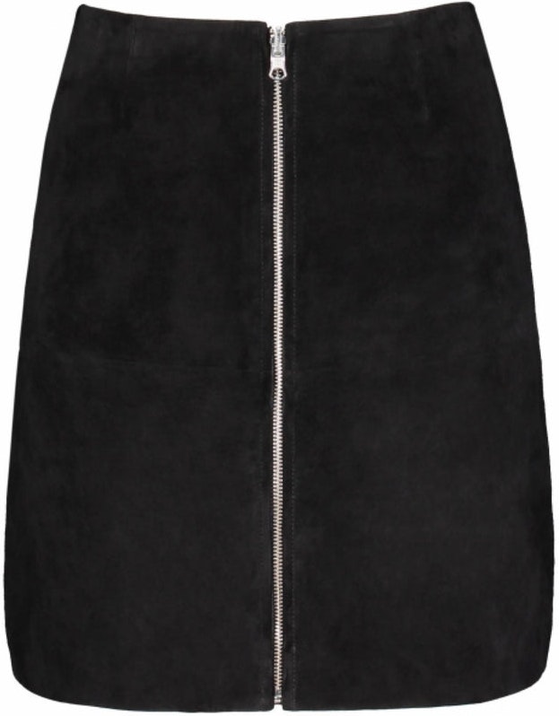 Leather Skirt - Black - MAUD - Skjørt - VILLOID.no