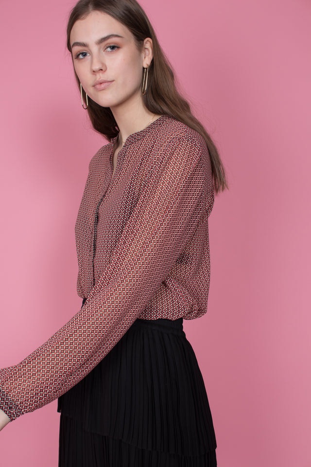 Leen Blouse - Valiant Poppy - Second Female - Bluser & Skjorter - VILLOID.no