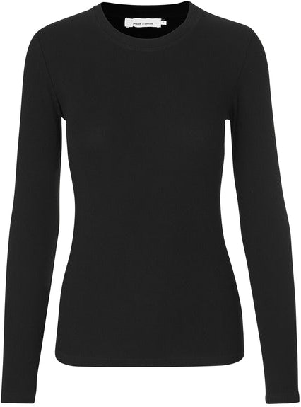 Alexa LS - Black - Samsøe Samsøe - T-skjorter & Topper - VILLOID.no