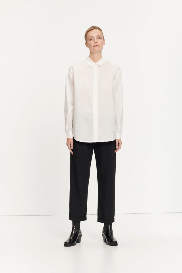 Mina Shirt - White - Samsøe Samsøe - Bluser & Skjorter - VILLOID.no