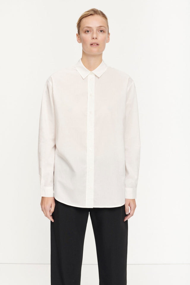 Mina Shirt - White - Samsøe Samsøe - Bluser & Skjorter - VILLOID.no