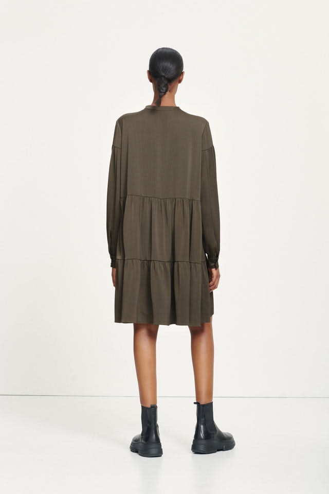 Margo Shirt Dress - Black Olive - Samsøe Samsøe - Kjoler - VILLOID.no