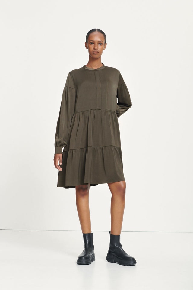 Margo Shirt Dress - Black Olive - Samsøe Samsøe - Kjoler - VILLOID.no