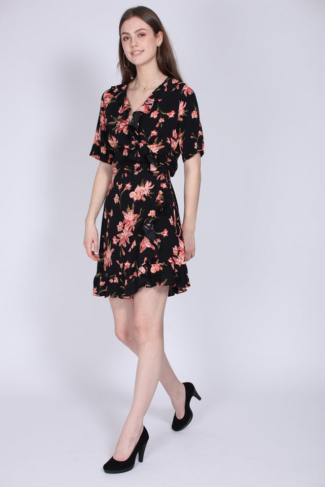 Oline wrap dress - Cole aop - Just Female - Kjoler - VILLOID.no