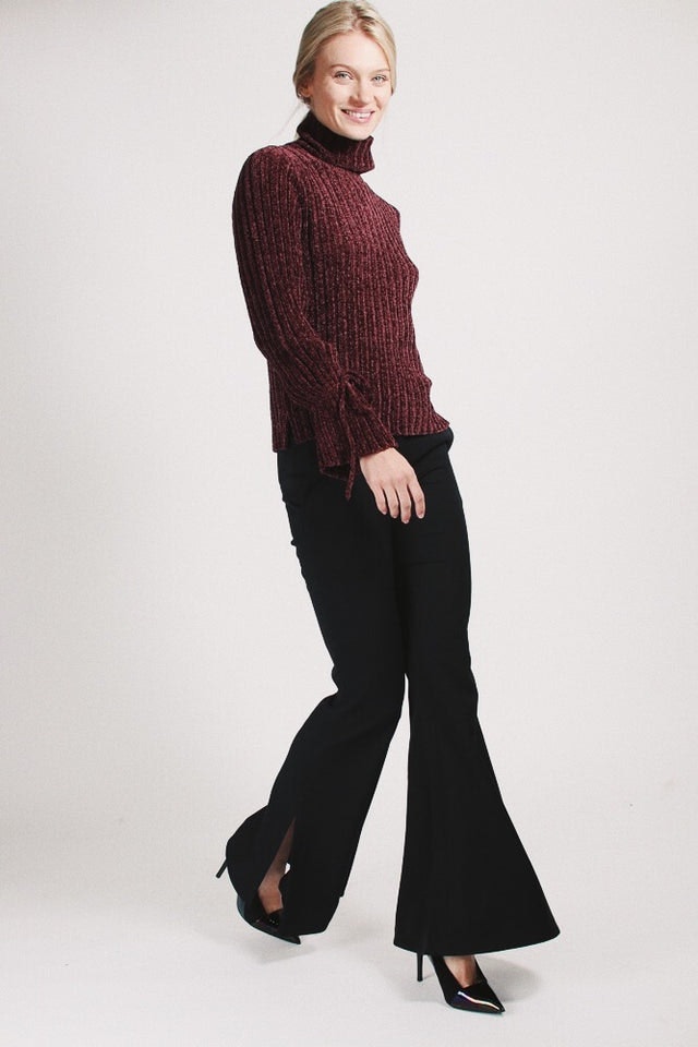 Chenille Turtleneck - Vineyard wine - MAUD - Gensere - VILLOID.no