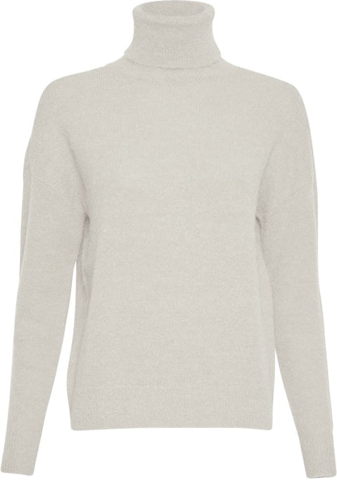 Femme Mohair Roll Neck Pullover - Egret - Moss Copenhagen - Gensere - VILLOID.no