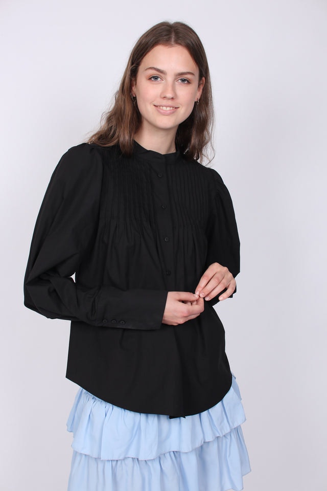 Ula Shirt - Black - Second Female - Bluser & Skjorter - VILLOID.no