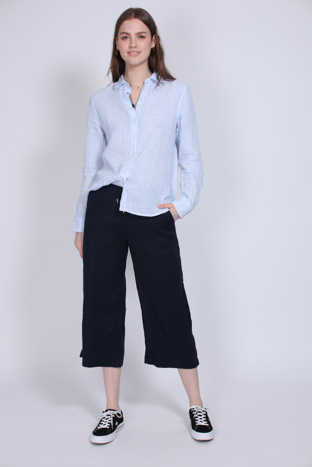 Summer Linen Culotte - Marine - GANT - Bukser & Shorts - VILLOID.no
