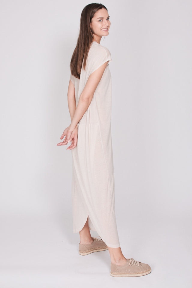 The Kaftan Dress - Natural White - AWAN - Loungewear - VILLOID.no