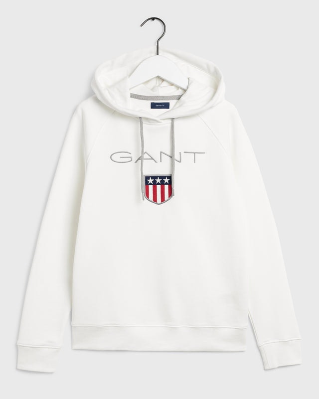 Gant Shield Sweat Hoodie - Eggshell - GANT - Gensere - VILLOID.no