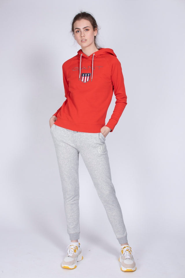 Shield Sweat Hoodie - Blood Orange - GANT - Gensere - VILLOID.no