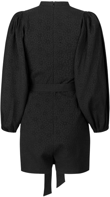 Harriet Short Jumpsuit - Black Flower