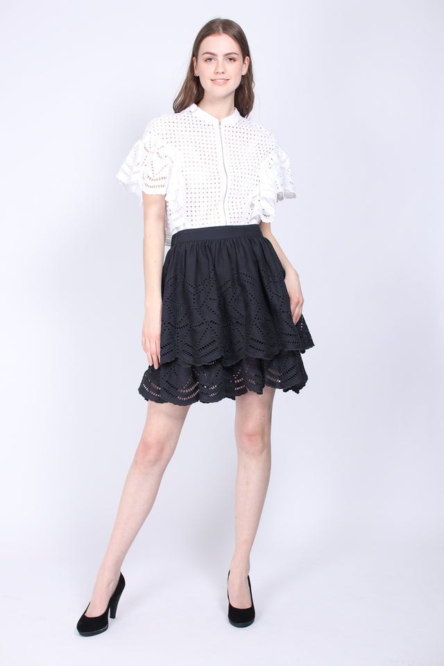 Lace Skirt - Sky Captain - MAUD - Skjørt - VILLOID.no