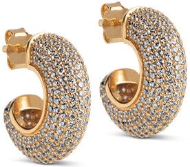 Sparkling Luna Hoops - Clear CZ