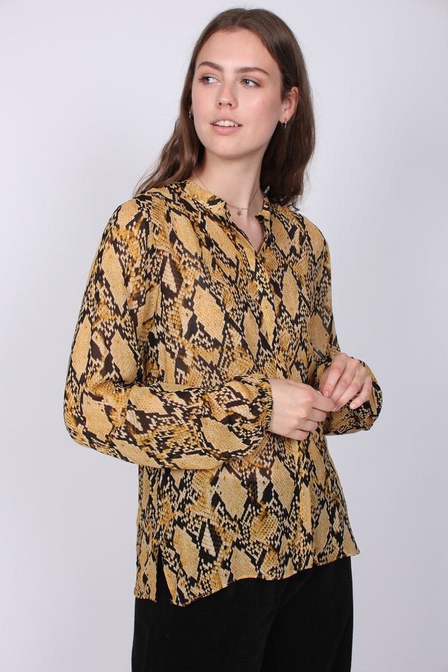 Snake Shirt - Chai Tea - Second Female - Bluser & Skjorter - VILLOID.no