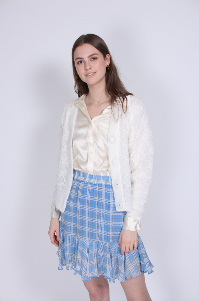 Palm Knit Cardigan - Off White - Second Female - Gensere - VILLOID.no