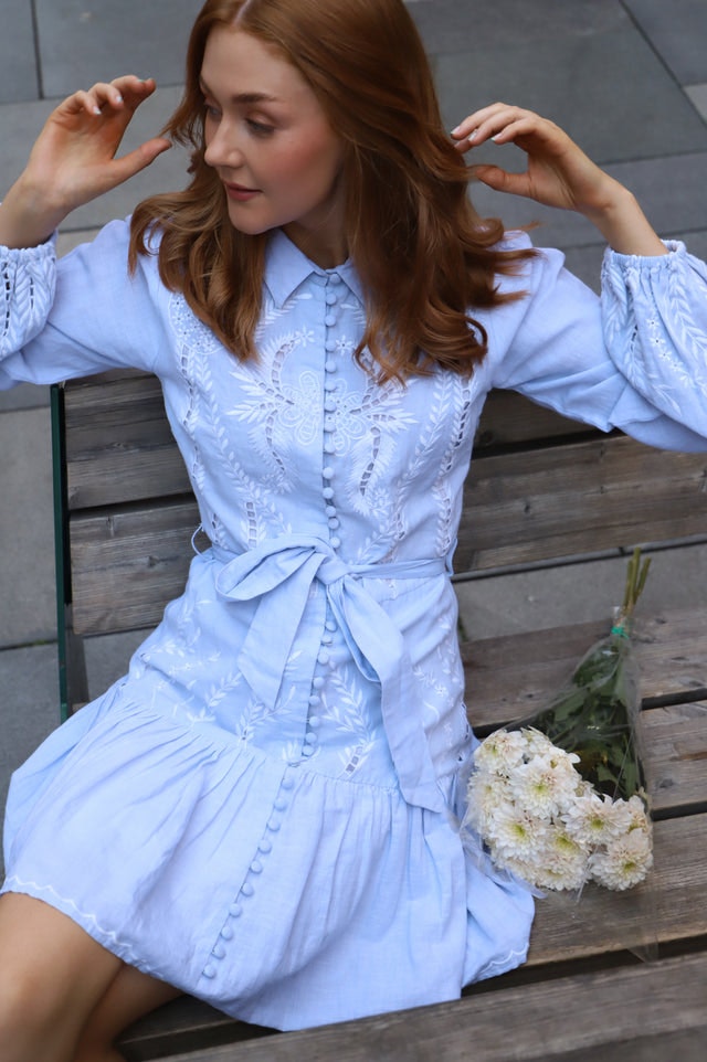 Berta Dress - Light Blue