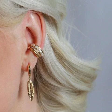 Fine Pave Single Ear Cuff - Crystal