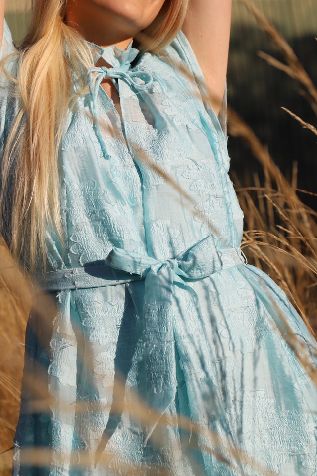 Karookh Long Dress 13049 - Iced Aqua