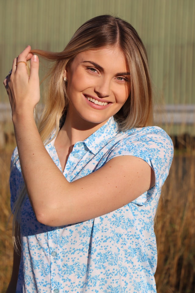 Majan SS Shirt Aop - Ibiza Seaweed