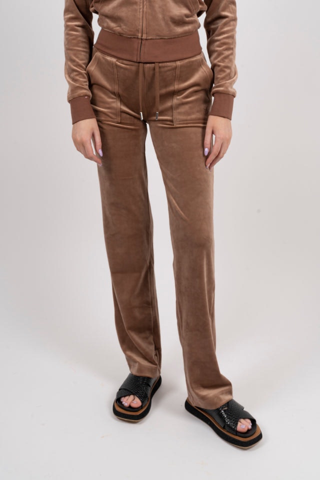 Del Ray Classic Velour Pant Pocket - Acorn