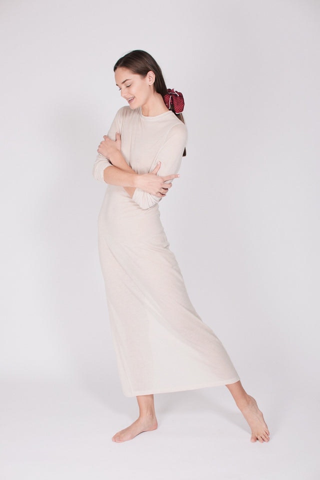 The Sweater Dress - Natural White - AWAN - Loungewear - VILLOID.no