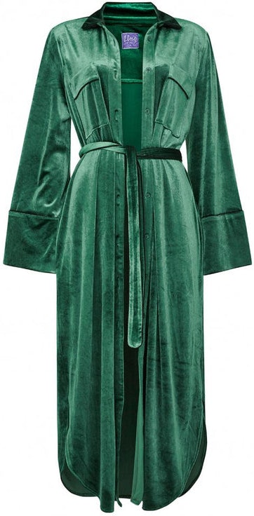 Astri velvetdress - Green - Line of Oslo - Kjoler - VILLOID.no