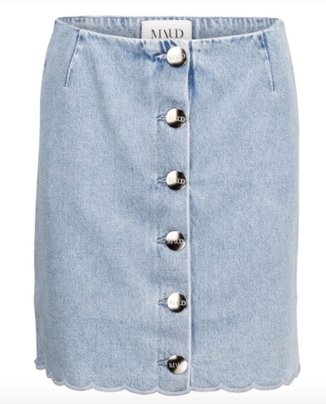 Jeans Button Skirt - Xenon Blue - MAUD - Skjørt - VILLOID.no