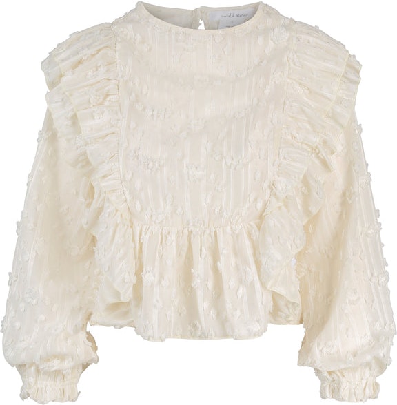 Julia Ruffle Blouse - Nimbus Cloud