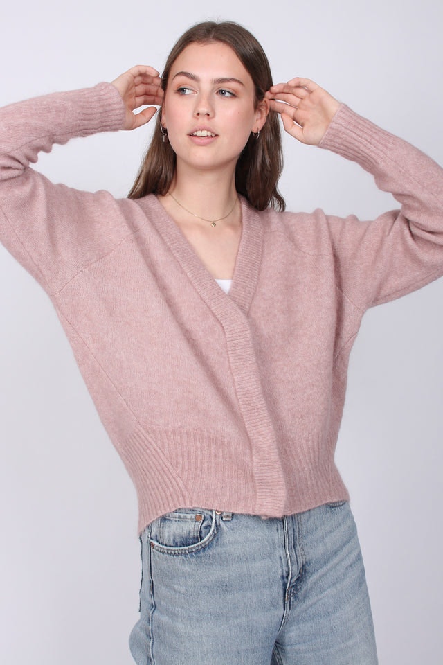 Brook Knit Boxy Cardigan - Woodrose - Second Female - Gensere - VILLOID.no