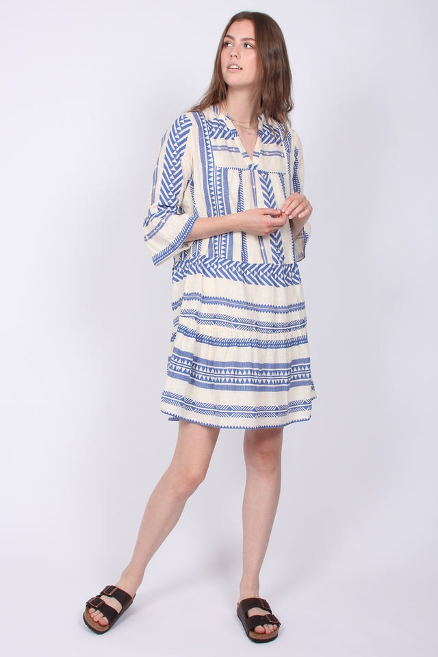 Gunvor Aztec Dress - Blue - Neo Noir - Kjoler - VILLOID.no