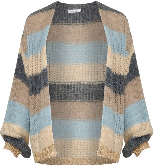 Kala Knit Cardigan Wool - Bright Stripes