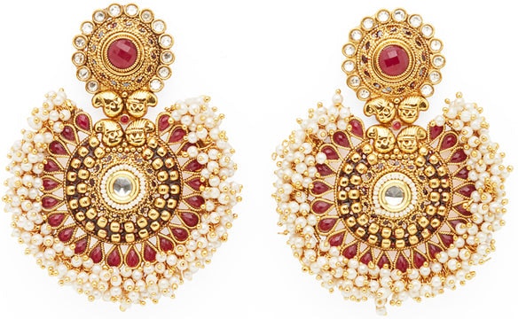 The Large Tanushri Earrings - Red - Miss Mathiesen - Smykker - VILLOID.no