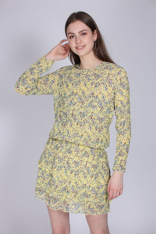 Mini flowerdress - Yellow - Line of Oslo - Kjoler - VILLOID.no