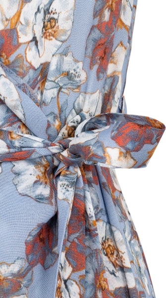 Flower Wrap Dress - Xenon Blue - MAUD - Kjoler - VILLOID.no
