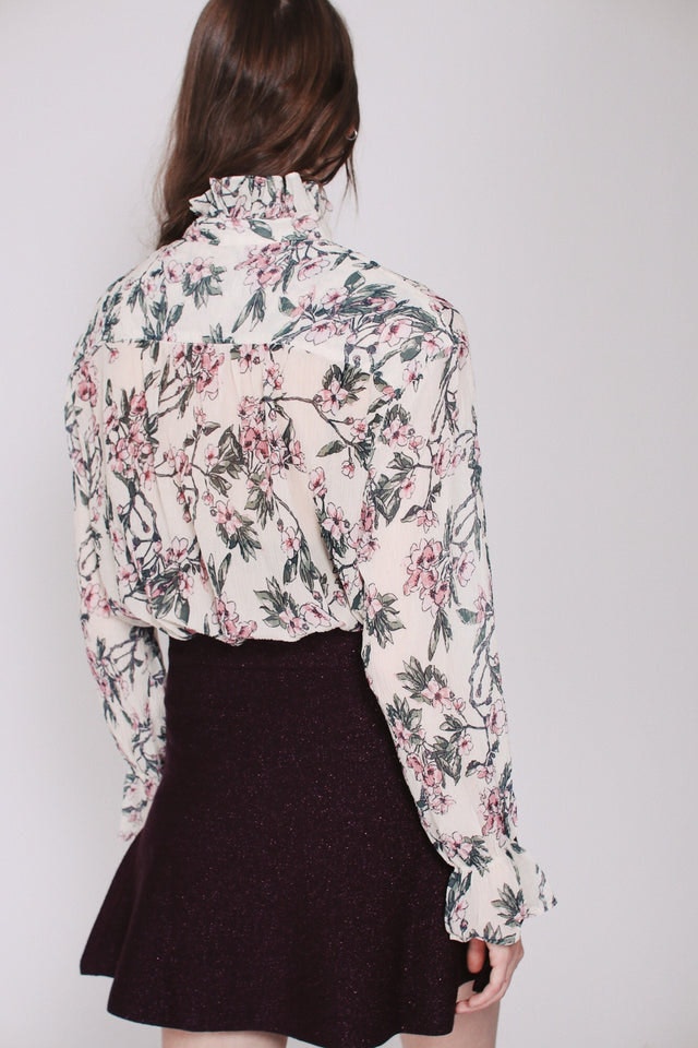 Sweet Flower Blouse - Creme - Line of Oslo - Bluser & Skjorter - VILLOID.no