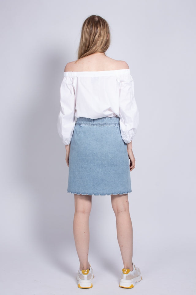 Paras No Shoulder Blouse - White - Second Female - Bluser & Skjorter - VILLOID.no