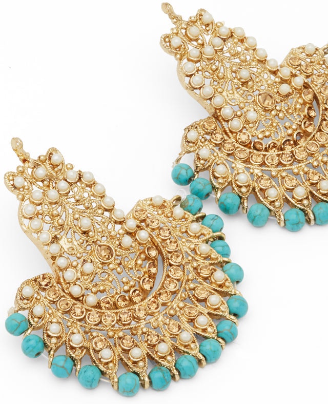 The Peacock Earrings - Blue - Miss Mathiesen - Smykker - VILLOID.no